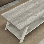 Roundhill Furniture Athens Contemporary 3-pc. Replicated Wood Shelf Table Set