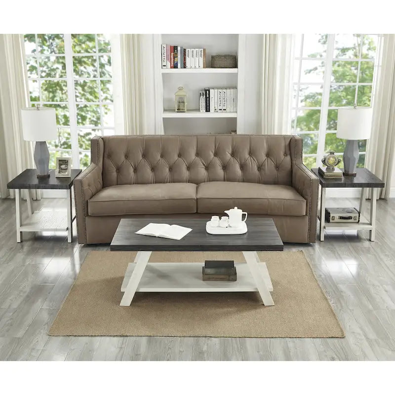 Roundhill Furniture Athens Contemporary 3-pc. Replicated Wood Shelf Table Set