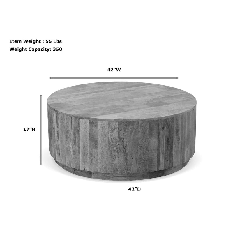 Carolina Living Tamia 42  Round Wooden Coffee Table - Elm