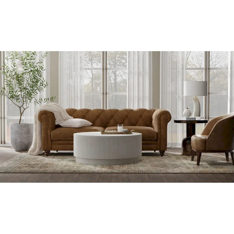 Carolina Living Tamia 42  Round Wooden Coffee Table - Elm
