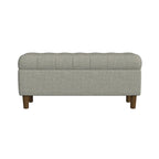 HomePop Button Tufted Top Storage Bench with Wood Legs