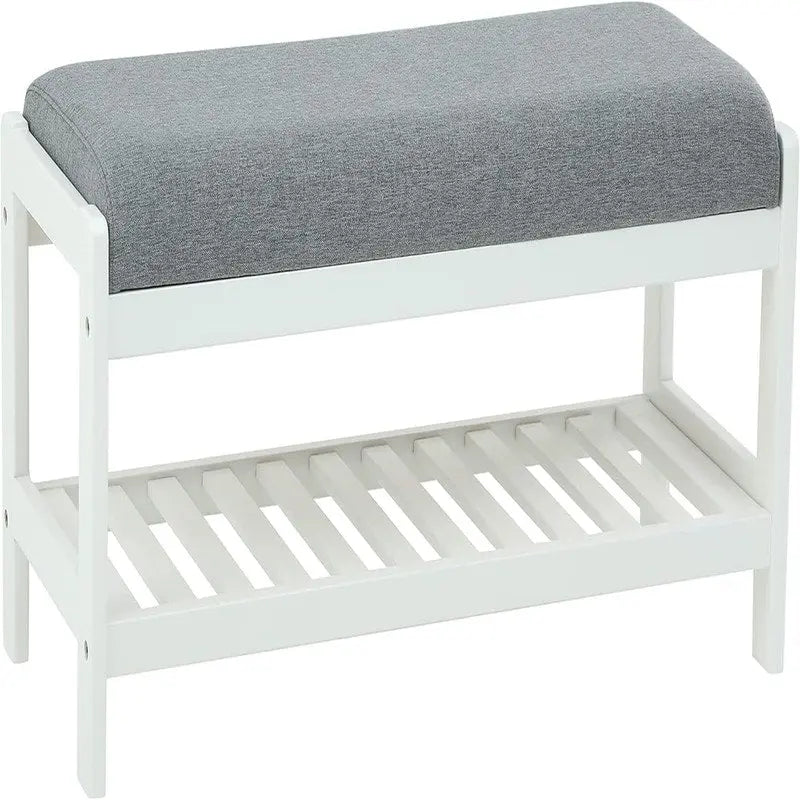 Wood Shoe Bench - 13.4 D x 32.9 W x 15.8 H