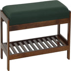 Wood Shoe Bench - 13.4 D x 32.9 W x 15.8 H
