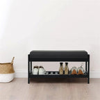 Wood Shoe Bench - 13.4 D x 32.9 W x 15.8 H