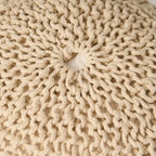 Barwick Indoor And Outdoor Knitted Round Pouf by Christopher Knight Home