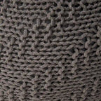 Barwick Indoor And Outdoor Knitted Round Pouf by Christopher Knight Home
