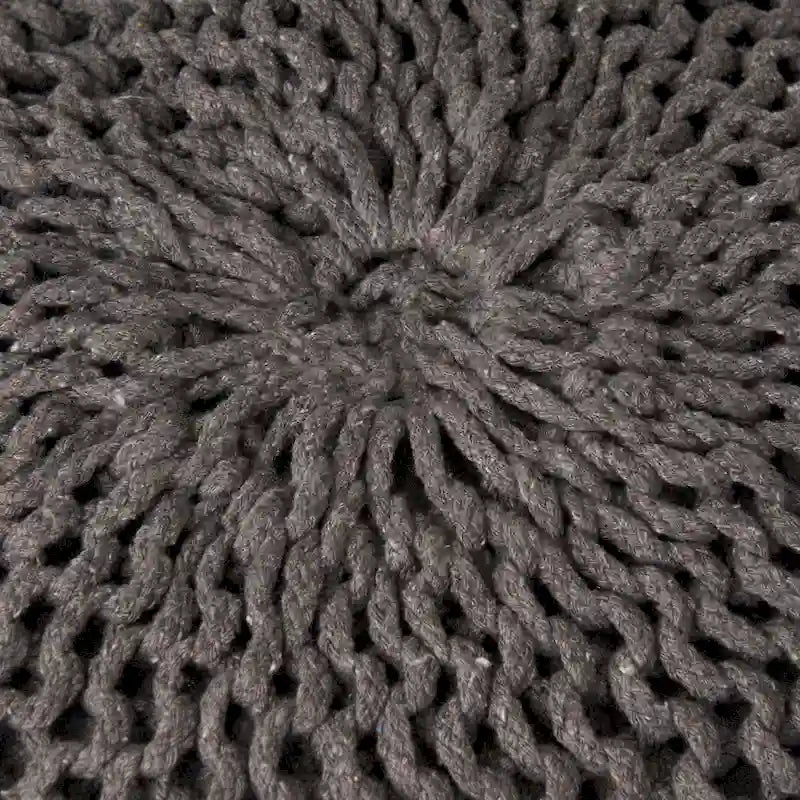 Barwick Indoor And Outdoor Knitted Round Pouf by Christopher Knight Home