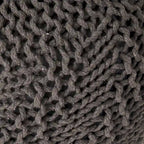 Barwick Indoor And Outdoor Knitted Round Pouf by Christopher Knight Home