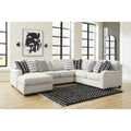 Signature Design by Ashley Huntsworth Dove Gray 4-Piece Sectional with Chaise - 128 W x 99 D x 38 H