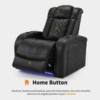 MCombo Power Recliner Chair with Adjustable Headrest, Dual Motor Home Theater Seating with USB Port, Breathable Leather HTS411