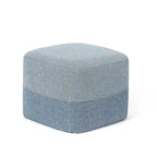 Adeco Square Fabric Ottoman Two-Color Stitching Footrest Stool