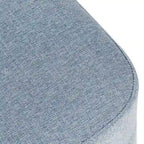 Adeco Square Fabric Ottoman Two-Color Stitching Footrest Stool