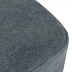 Adeco Square Fabric Ottoman Two-Color Stitching Footrest Stool