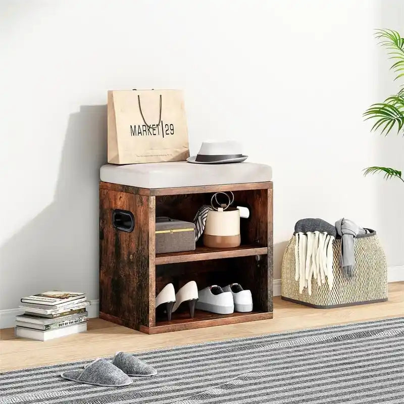 Shoe Bench for Entryway - 15 D x 11 W x 16 H