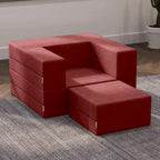 Jaxx Zipline Convertible Sleeper Chair and Ottoman/ Twin-size Bed