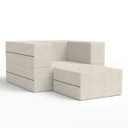 Jaxx Zipline Convertible Sleeper Chair and Ottoman/ Twin-size Bed