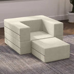 Jaxx Zipline Convertible Sleeper Chair and Ottoman/ Twin-size Bed