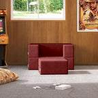 Jaxx Zipline Convertible Sleeper Chair and Ottoman/ Twin-size Bed