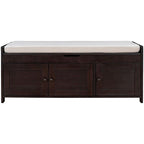 3-drawer Wooden Storage Bench with Cushion