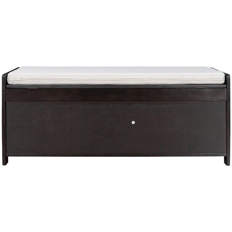 3-drawer Wooden Storage Bench with Cushion