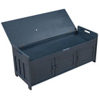 3-drawer Wooden Storage Bench with Cushion