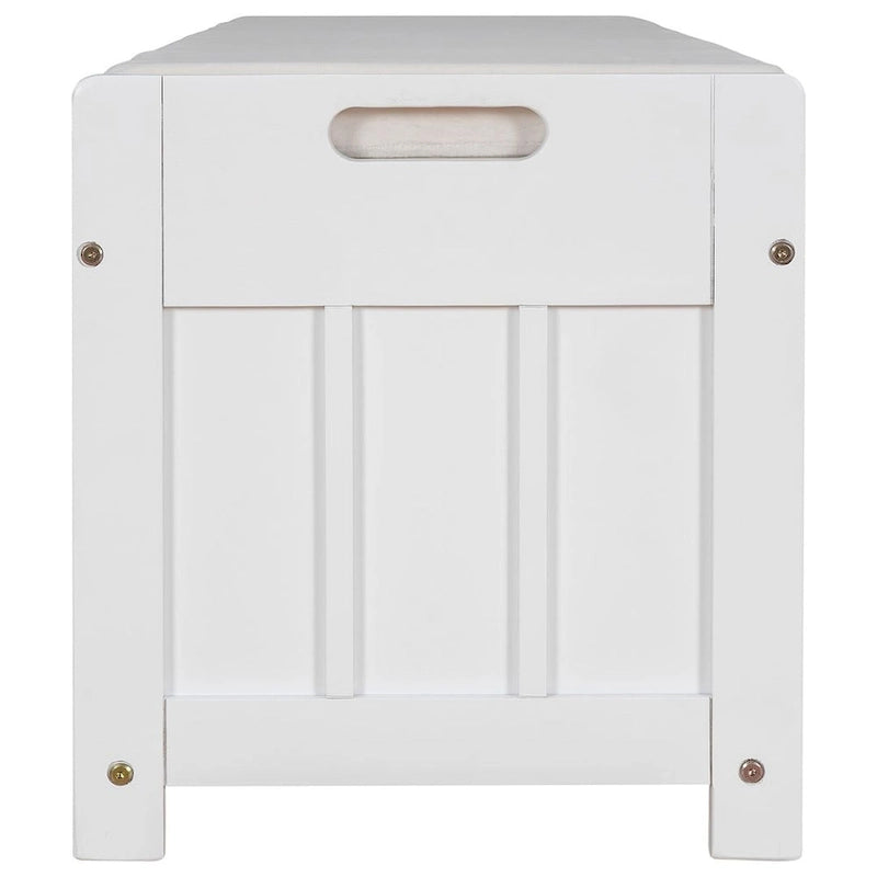 3-drawer Wooden Storage Bench with Cushion
