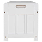 3-drawer Wooden Storage Bench with Cushion