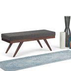 WYNDENHALL Nadine 48 inch Wide Mid Century Modern Rectangle Ottoman Bench