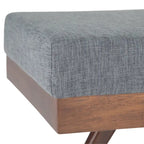 WYNDENHALL Nadine 48 inch Wide Mid Century Modern Rectangle Ottoman Bench