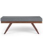 WYNDENHALL Nadine 48 inch Wide Mid Century Modern Rectangle Ottoman Bench