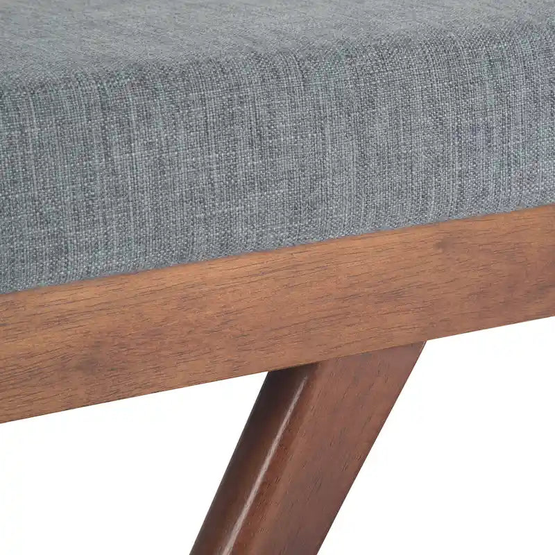 WYNDENHALL Nadine 48 inch Wide Mid Century Modern Rectangle Ottoman Bench