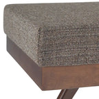 WYNDENHALL Nadine 48 inch Wide Mid Century Modern Rectangle Ottoman Bench