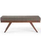 WYNDENHALL Nadine 48 inch Wide Mid Century Modern Rectangle Ottoman Bench