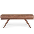 WYNDENHALL Nadine 48 inch Wide Mid Century Modern Rectangle Ottoman Bench