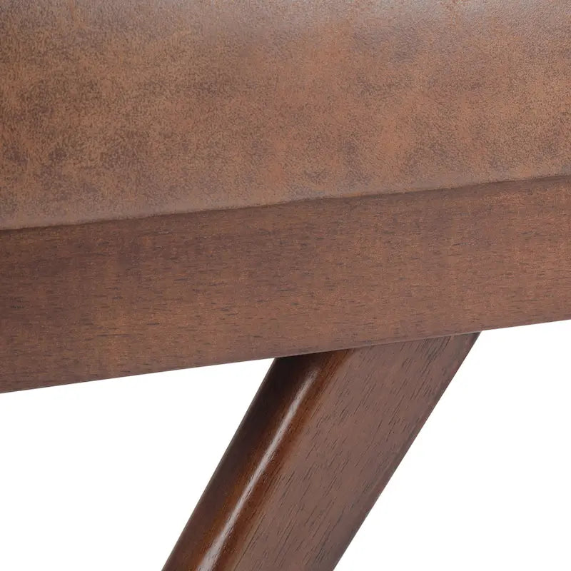 WYNDENHALL Nadine 48 inch Wide Mid Century Modern Rectangle Ottoman Bench