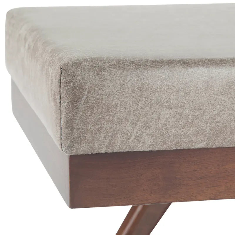 WYNDENHALL Nadine 48 inch Wide Mid Century Modern Rectangle Ottoman Bench