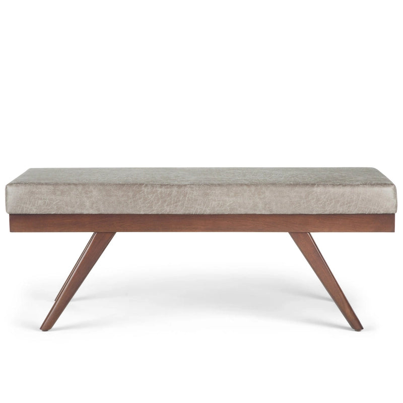 WYNDENHALL Nadine 48 inch Wide Mid Century Modern Rectangle Ottoman Bench