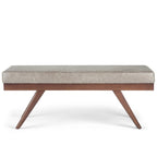 WYNDENHALL Nadine 48 inch Wide Mid Century Modern Rectangle Ottoman Bench
