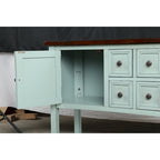 Retro Style Buffet Sideboard Wood Console Table with Bottom Shelf, Easy Assemble, for Living Room, Kitchen, Entryway