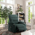 Clihome Soft Upholstered Electric Massage Recliner with Cup Holder