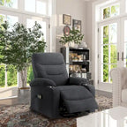 Clihome Soft Upholstered Electric Massage Recliner with Cup Holder