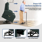 Clihome Soft Upholstered Electric Massage Recliner with Cup Holder