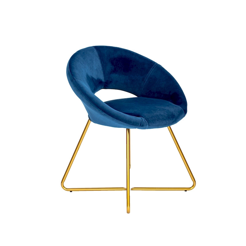 Porthos Home Reine Leisure Accent Chair, Velvet Upholstery, Gold Legs