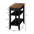 Convenience Concepts American Heritage 1 Drawer Chairside End Table with Shelves