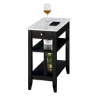 Convenience Concepts American Heritage 1 Drawer Chairside End Table with Shelves