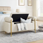Elegant Upholstered Velvet Storage Bench