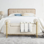 Elegant Upholstered Velvet Storage Bench