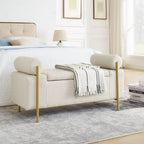 Elegant Upholstered Velvet Storage Bench
