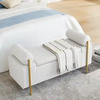 Elegant Upholstered Velvet Storage Bench