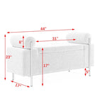 Elegant Upholstered Velvet Storage Bench